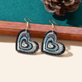 Candy Colour Pink Purple Acrylic Heart Pendant Earrings
