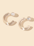 Resin Transparent Acrylic Hoop Earrings