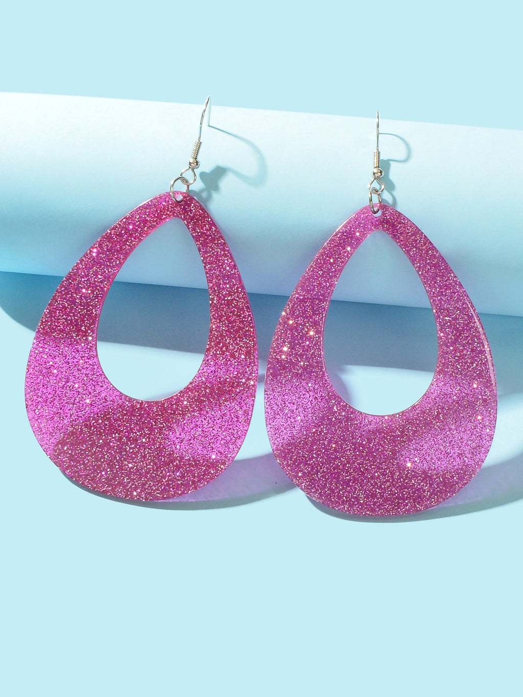 Shining Acrylic Large Water Drop Earrings