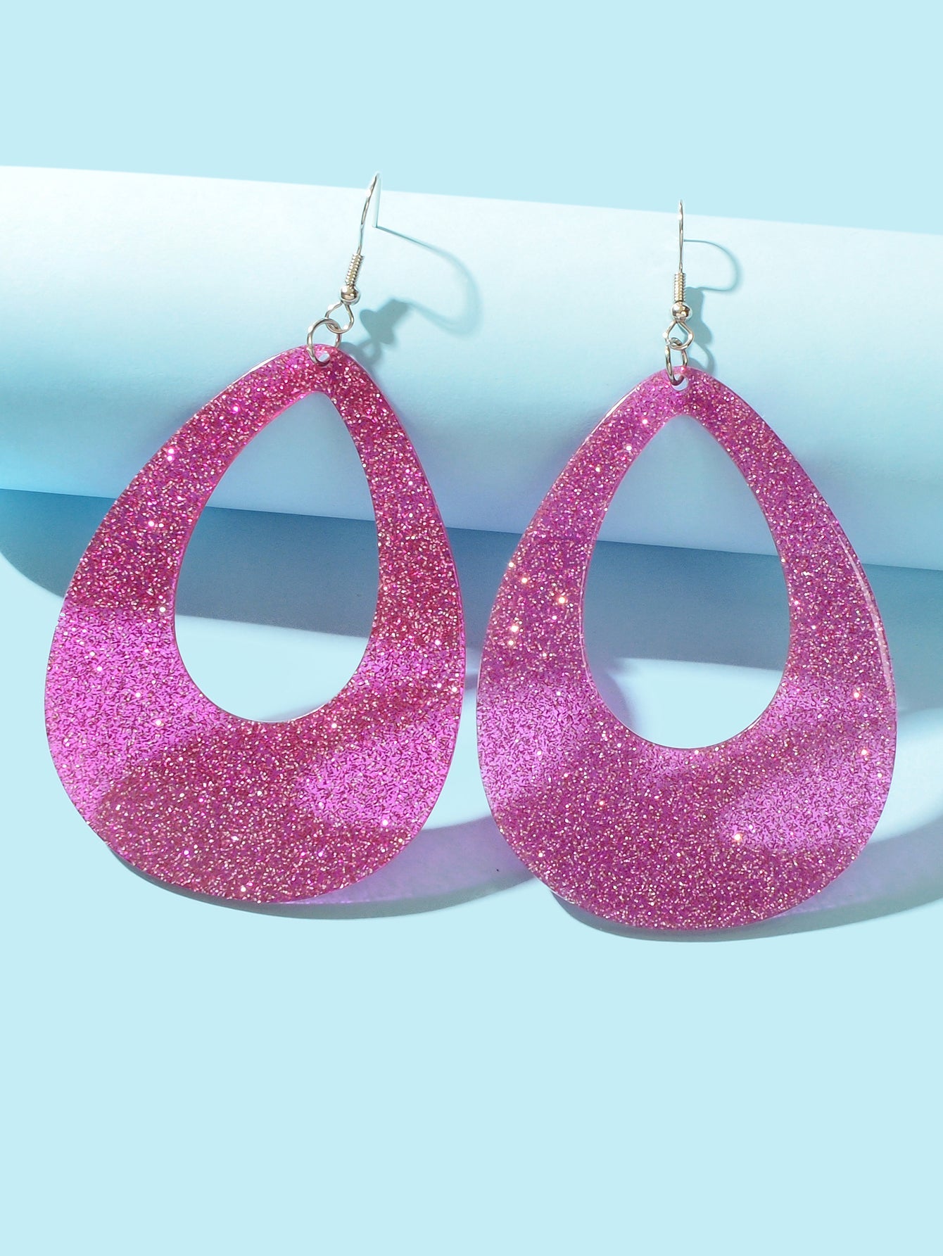 Shining Acrylic Large Water Drop Earrings