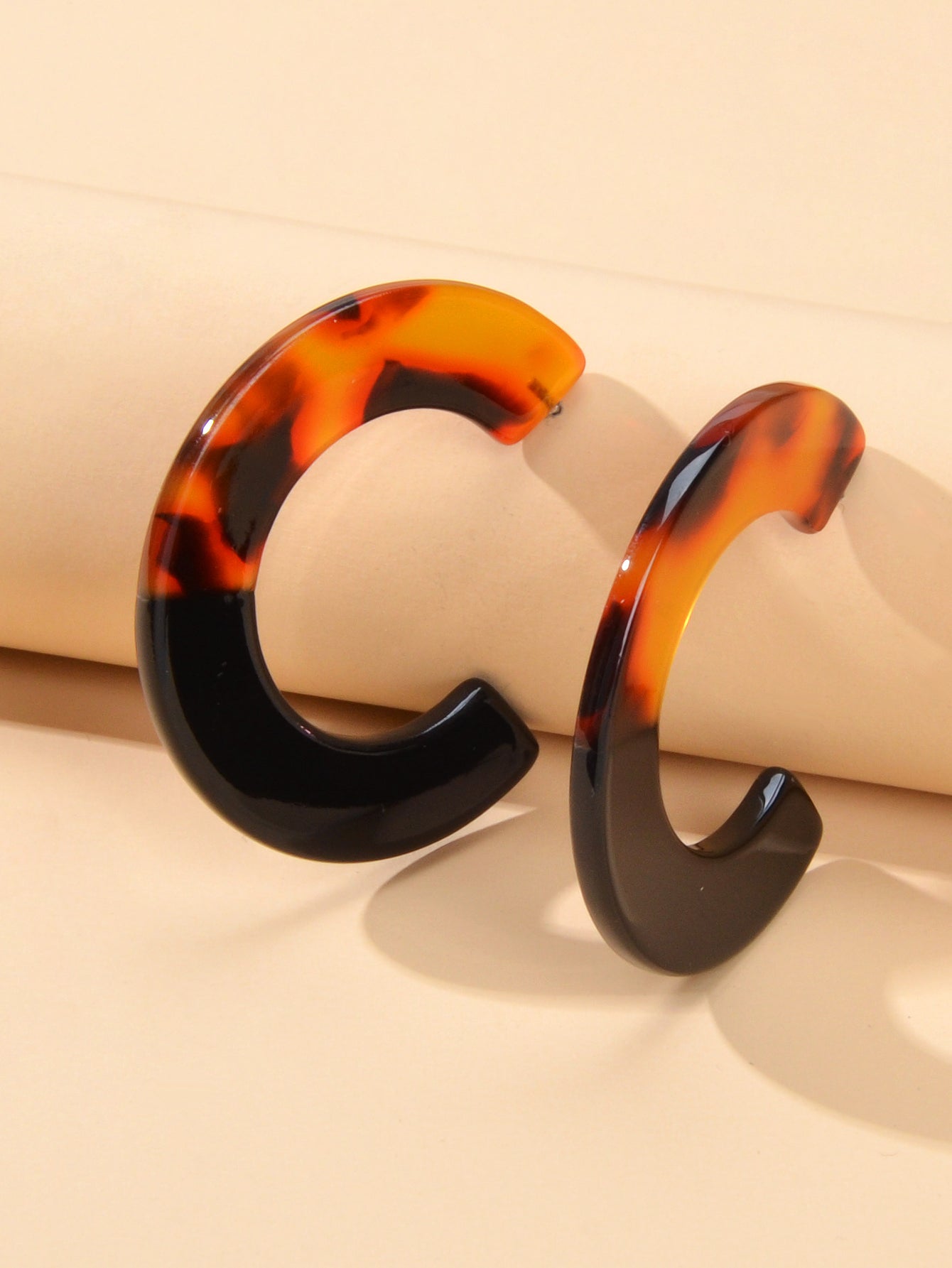 Retro Amber Acrylic Hoop