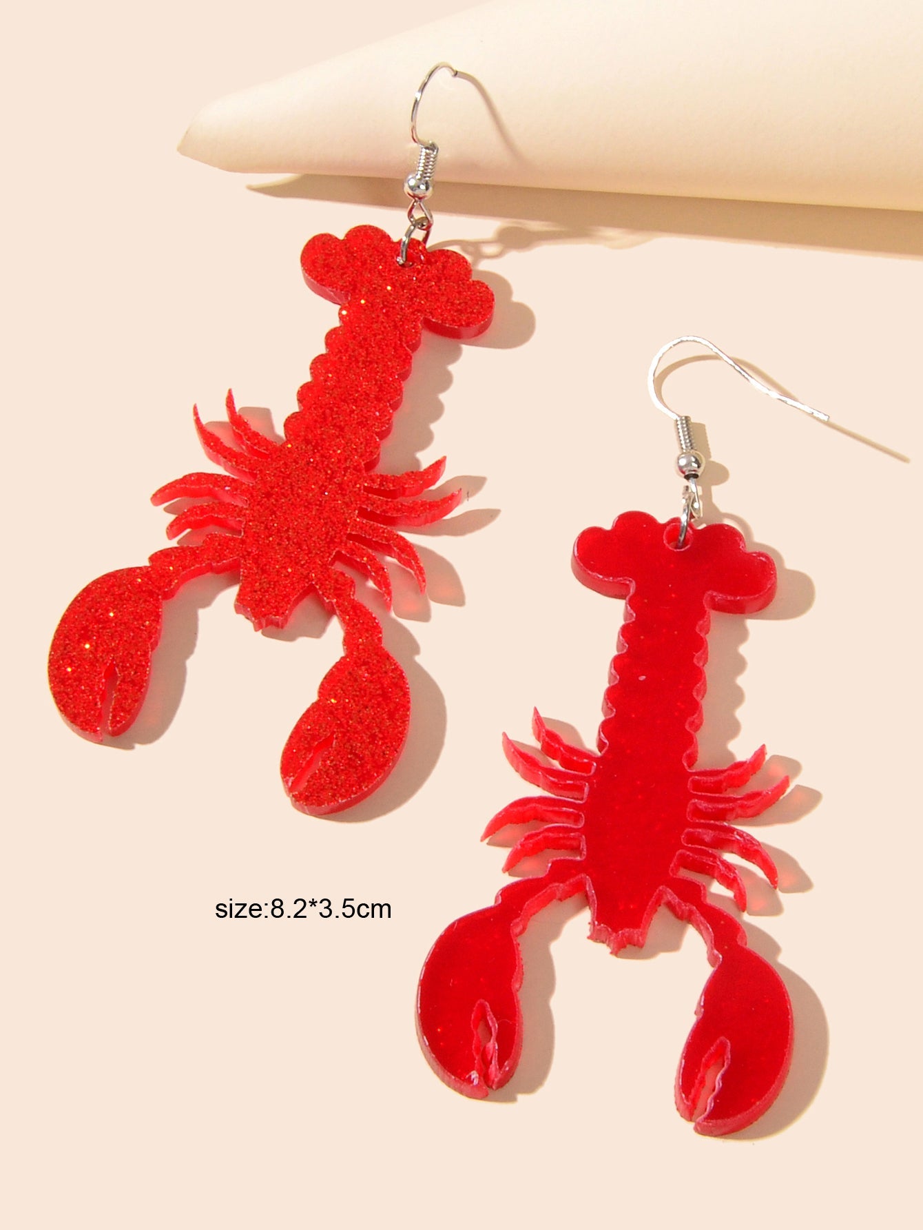 Shining Red Resin Acrylic Lobster