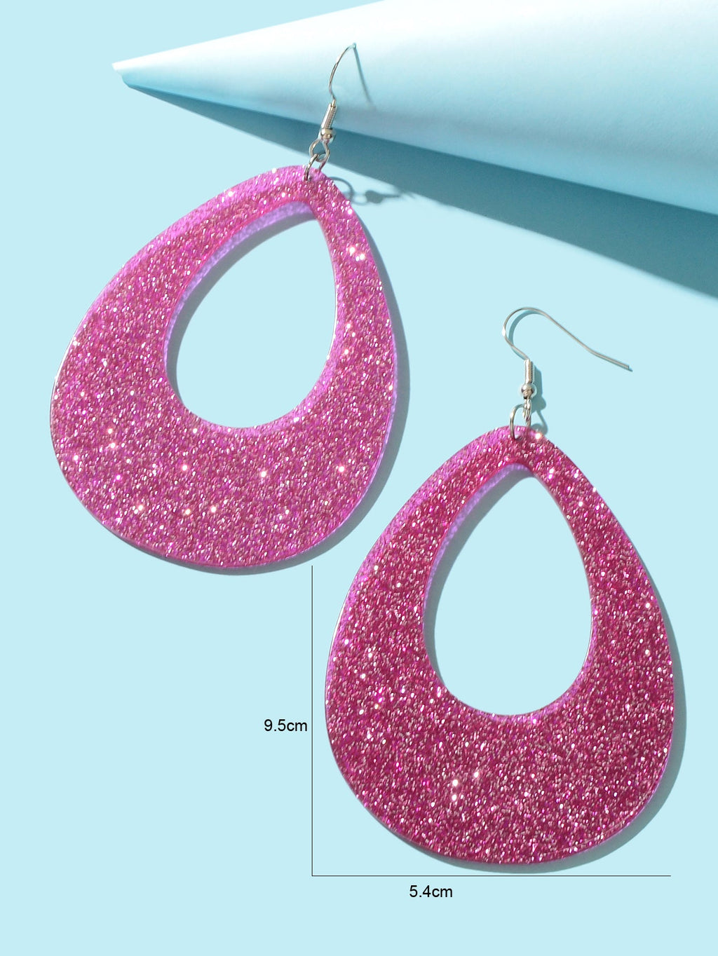 Shining Acrylic Large Water Drop Earrings