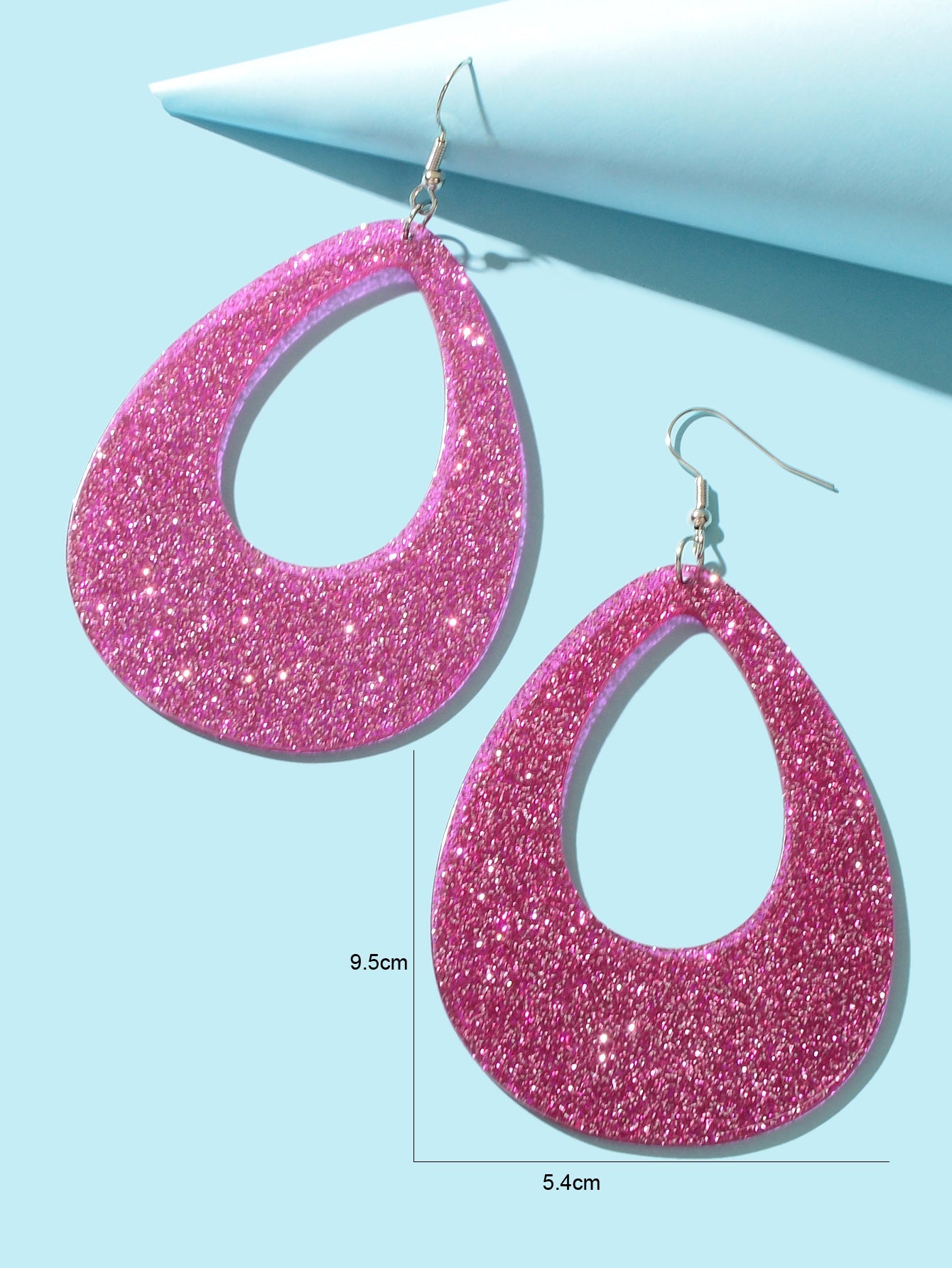 Shining Acrylic Large Water Drop Earrings