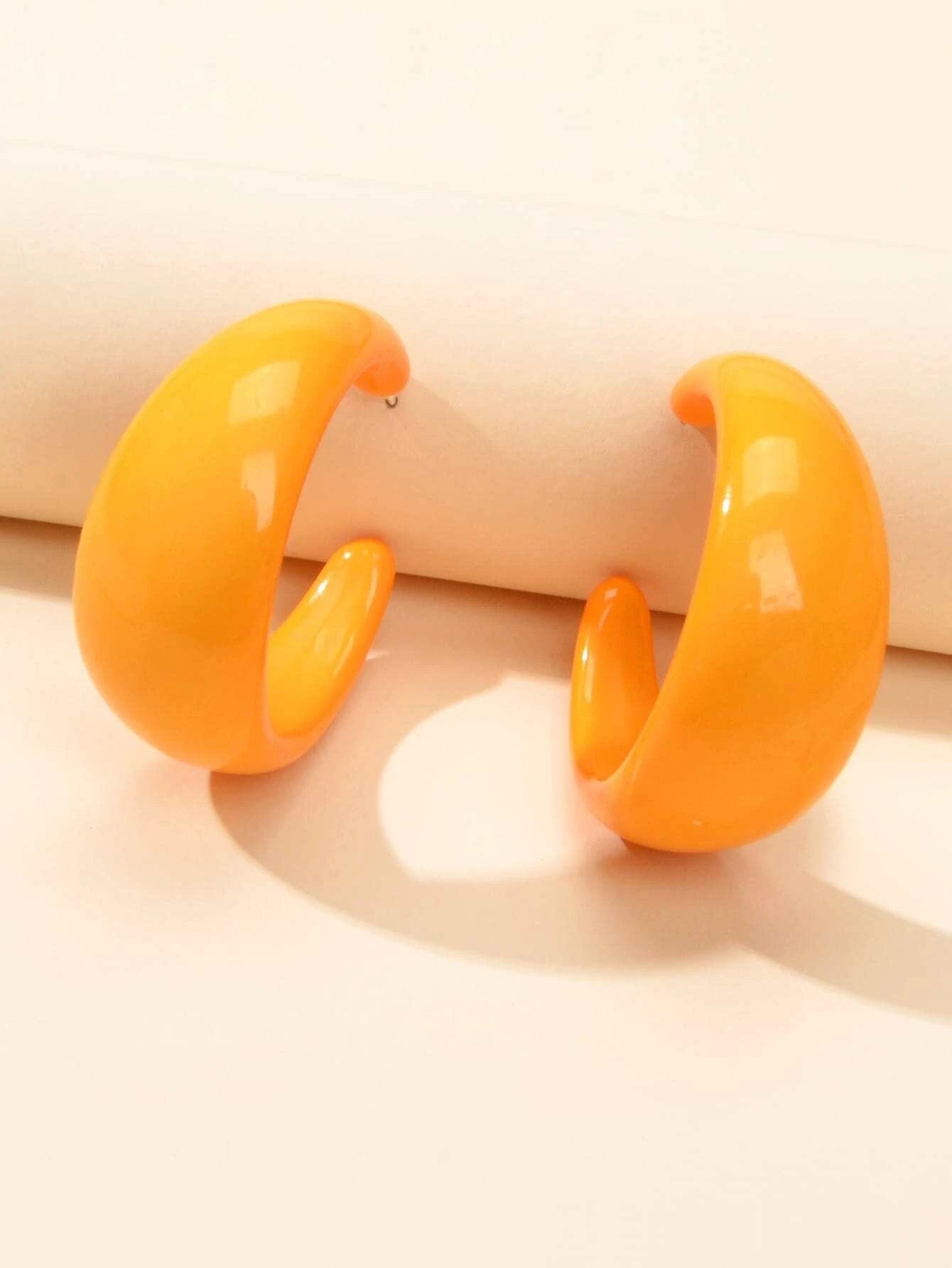 Resin Hoop Earrings