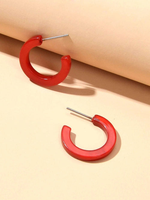 Acrylic Hoop Earrings
