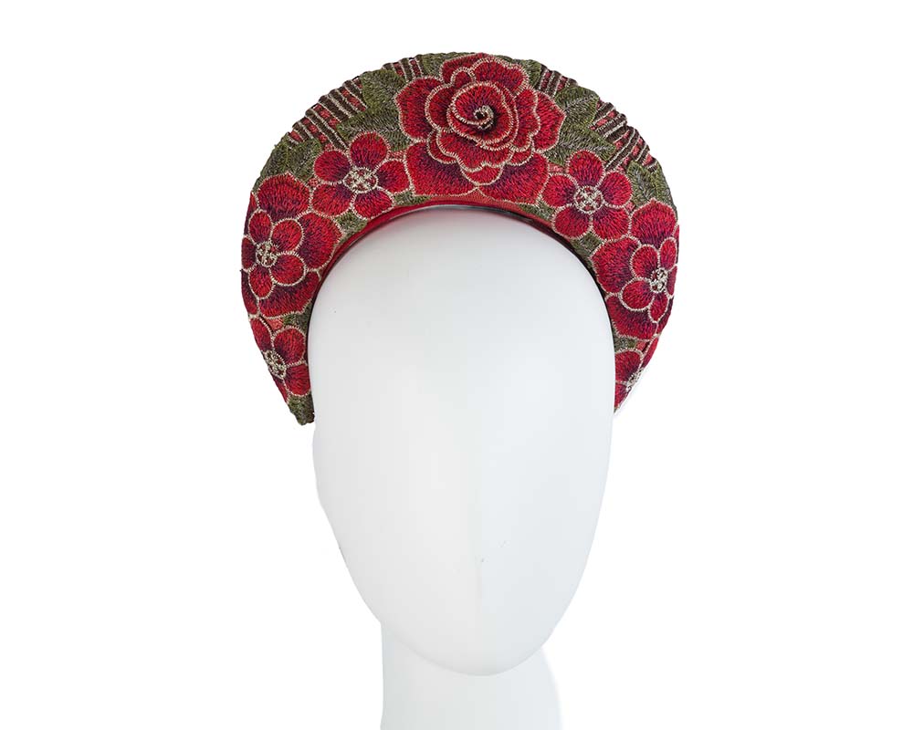 Exclusive red headband by Cupids Millinery