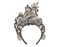 Exclusive Black & Nude Lace Crown Fascinator by Cupids Millinery