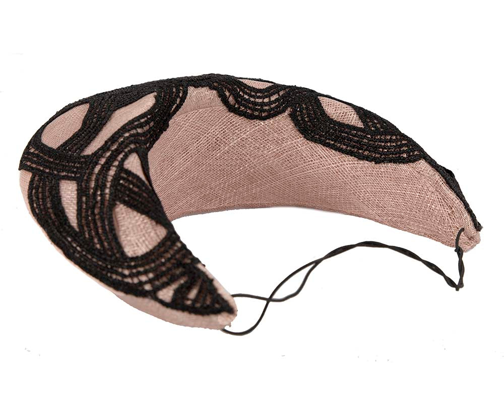 Bespoke pink headband racing fascinator by Cupids Millinery