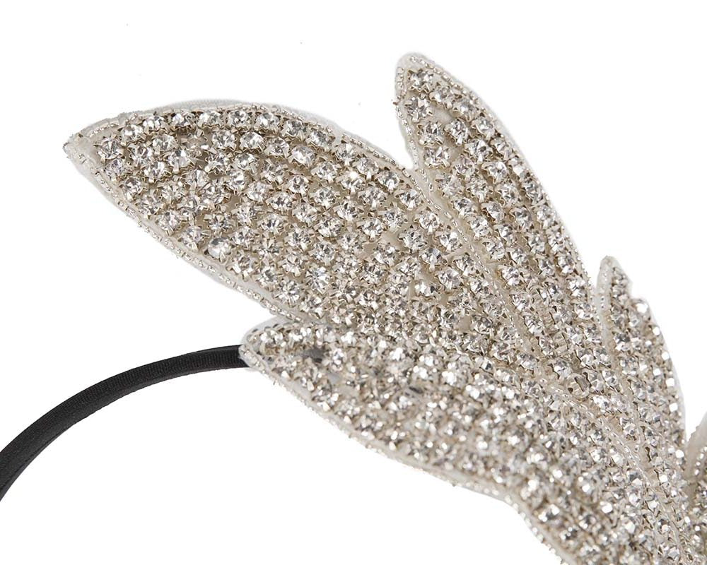Bespoke sparkling silver fascinator by Cupids Millinery