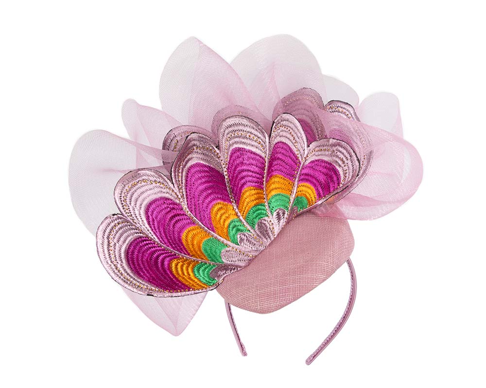 Vibrant Embroidered Fascinator by Cupids Milliner