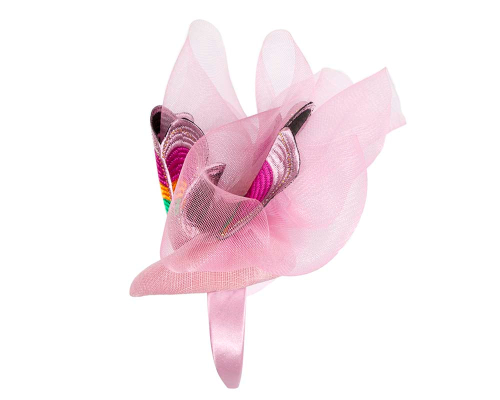 Vibrant Embroidered Fascinator by Cupids Milliner