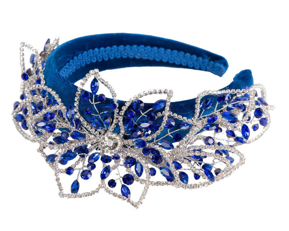 Royal Blue fascinator headband by Cupids Millinery