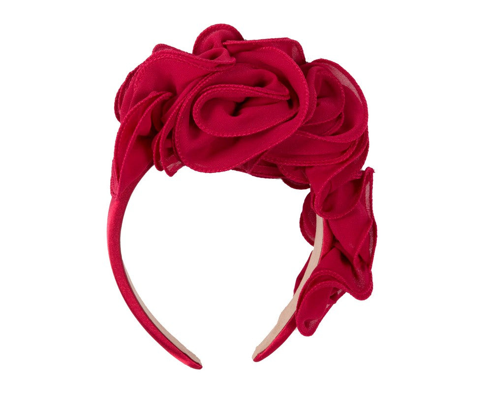 Exclusive wine-colored hand-made fascinator by Cupids Millinery