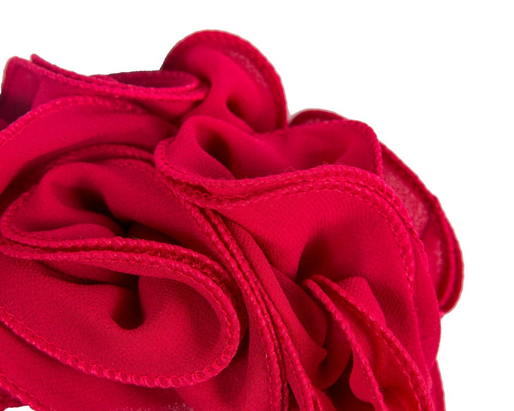 Exclusive wine-colored hand-made fascinator by Cupids Millinery