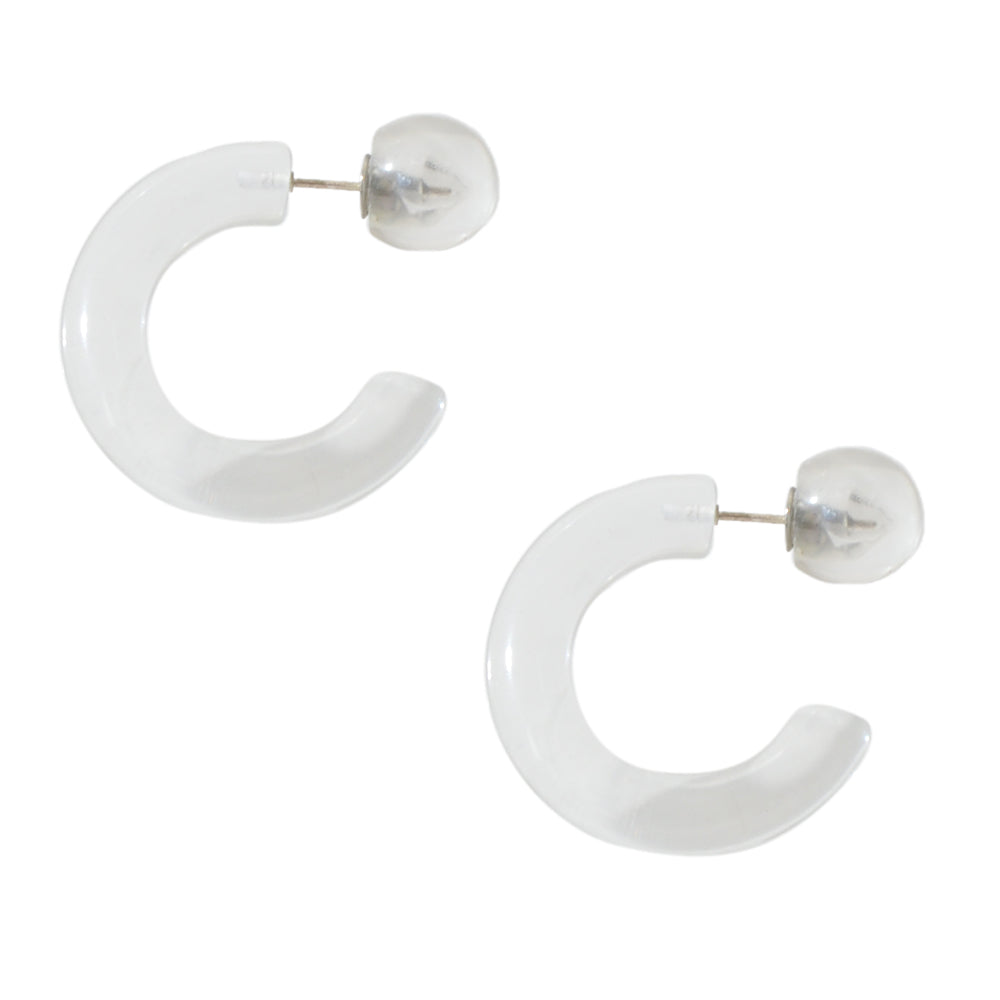 Resin Transparent Acrylic Hoop Earrings