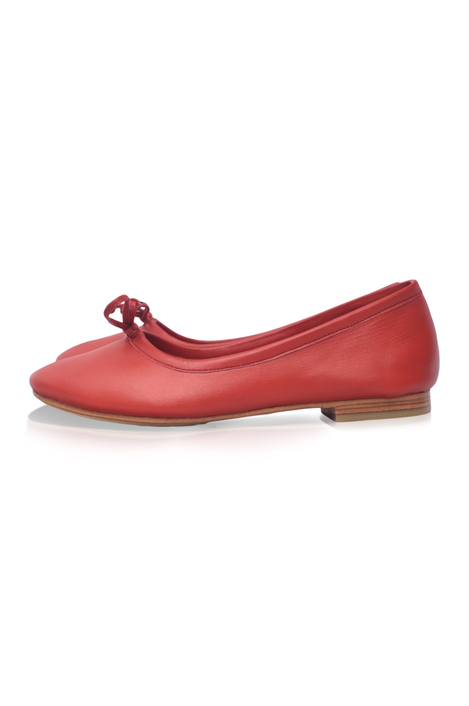 Elaria Bow Leather Ballet Flats