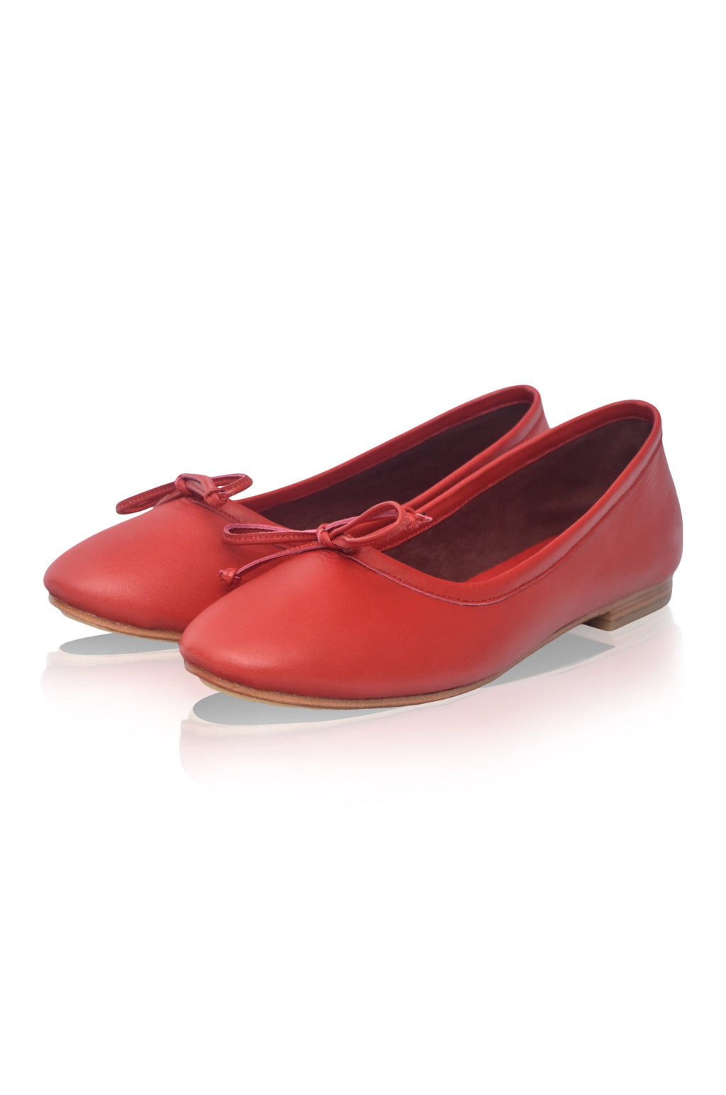 Elaria Bow Leather Ballet Flats