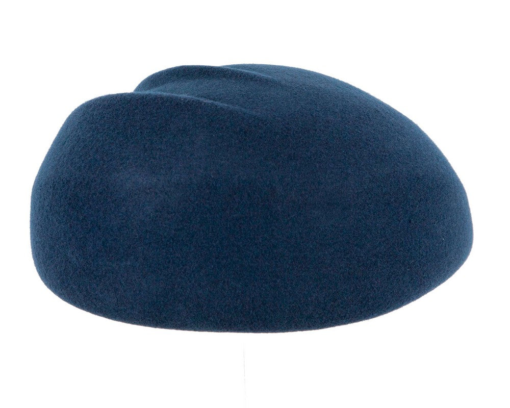 Navy winter felt beret by Max Alexander