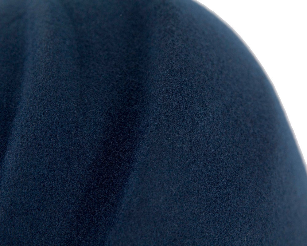 Navy winter felt beret by Max Alexander