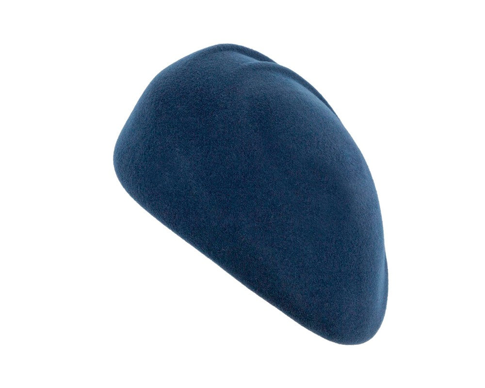 Navy winter felt beret by Max Alexander