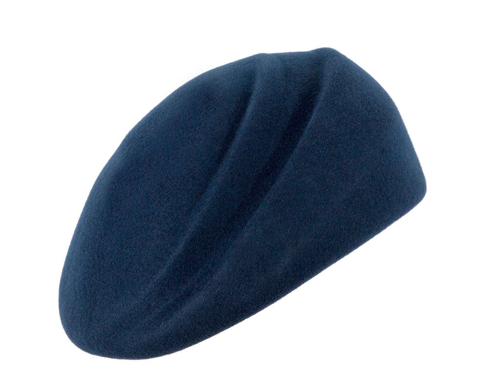 Navy winter felt beret by Max Alexander