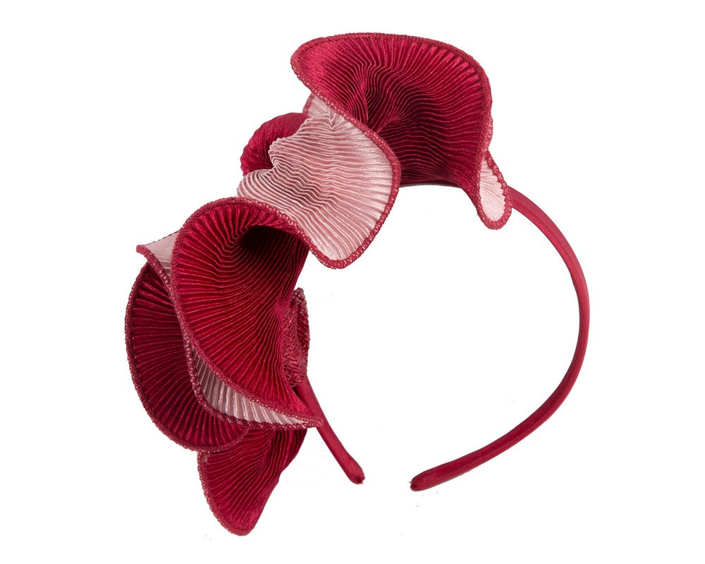 Pink & Wine racing fascinator by Max Alexander