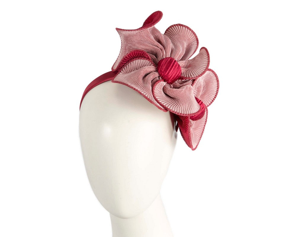 Pink & Wine racing fascinator by Max Alexander