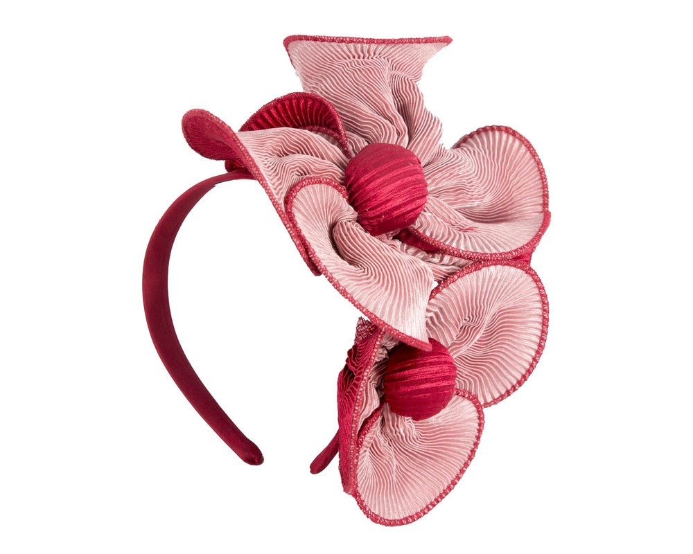 Pink & Wine racing fascinator by Max Alexander