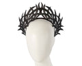 Black lace crown fascinator by Max Alexander