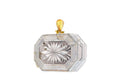 Perfume Bottle Clear Flower Cut Acrylic Box Clutch-Gray