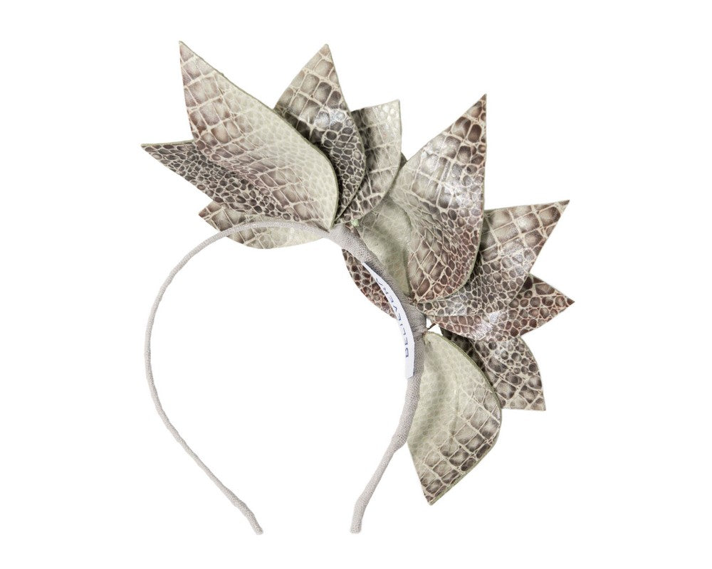 Leather flower headband by BELIEVERA