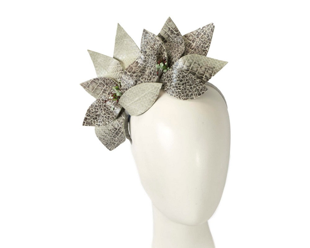 Leather flower headband by BELIEVERA
