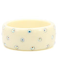 Resin Bangle with Top Grade Crystal  in Aurora Borealis (Rainbow Effect)