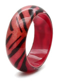 Resin Bangle with Synthetic Synthetic Stone in Animal pattern